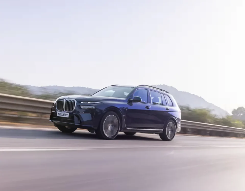 BMW X7 SUV driving on the road showcasing luxury and performance in Bangladesh - BMW X7 Price in Bangladesh - Luxury Meets Performance